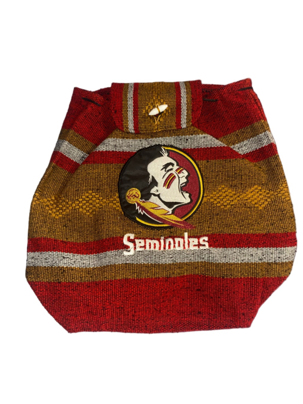 Women's Florida State Seminoles Woven Backpack One Size Red Gold